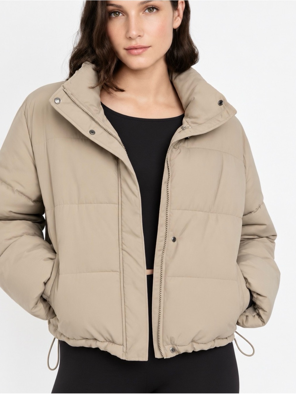Old Navy Beige Puffer Jacket